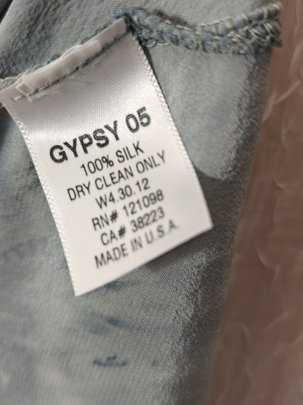 Gypsy 05 Light Blue and White Tie-Dye Maxi Skirt - Picture 5 of 6